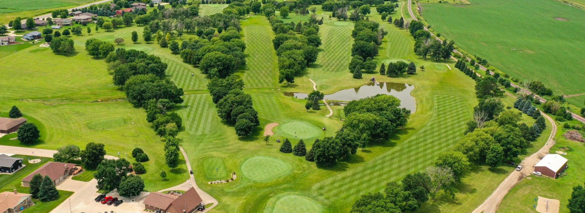 Aerial view of golf course